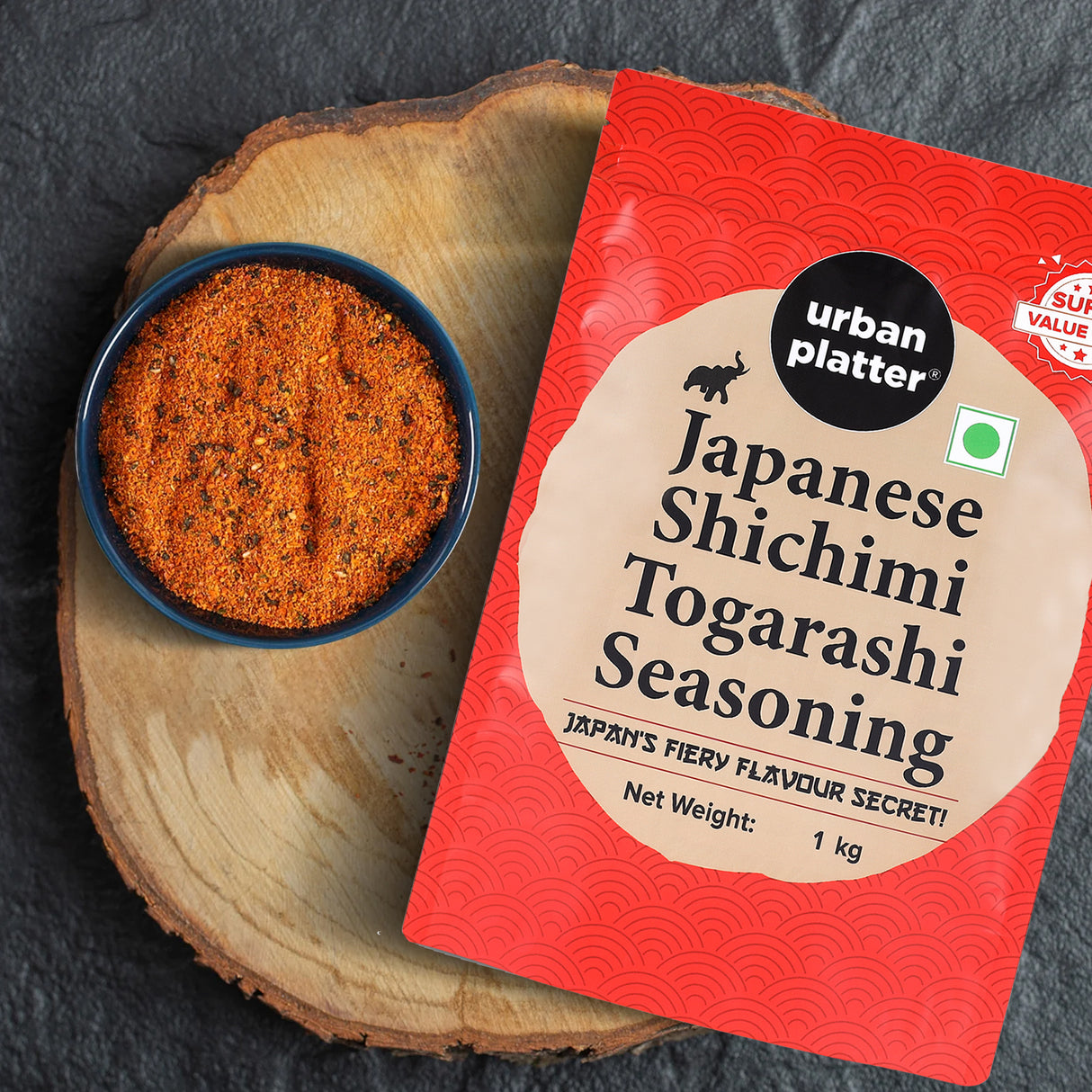 Urban Platter Japanese Shichimi Togarashi Seasoning, 1 Kg (An all-purpose seasoning, Spicy, Flavourful, Seasoning for Snacks, Signature Japanese Spice Blend)