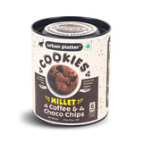 Urban Platter Millet Coffee Chocolate Chip Cookies, 90g (15g x 6N)  (Made with Millets & Oats | Gluten-free | Refined Sugar-free | Preservative-free )