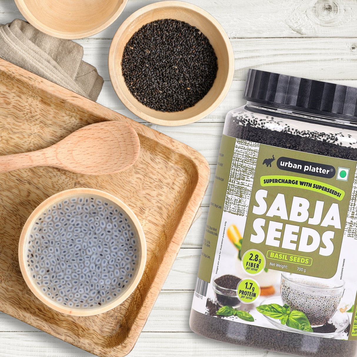 Urban Platter Sabja Seeds, 700g (Natural Body Coolant, Aids in Digestion, Ayurveda Superfood, Rich in Protein & Fiber)