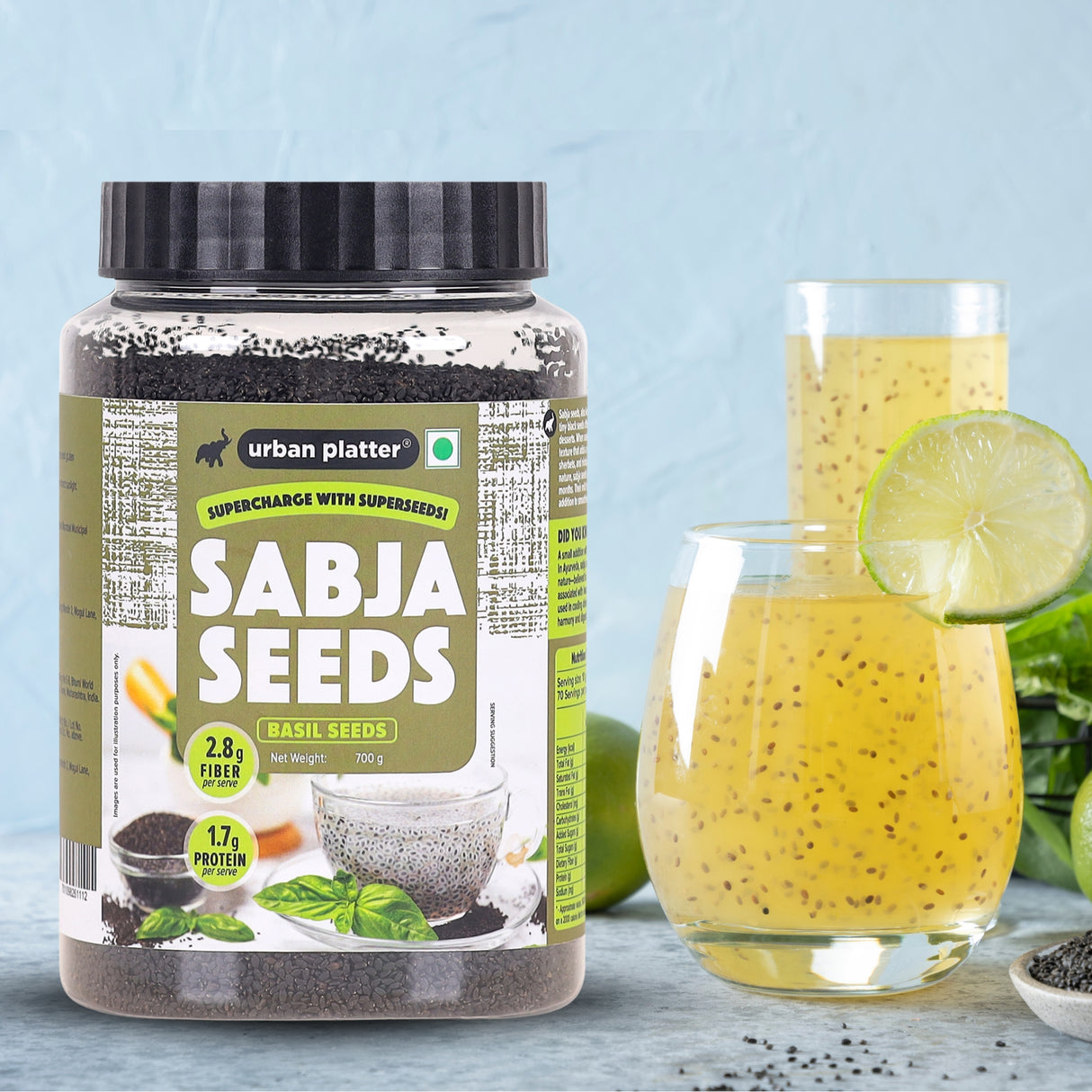 Urban Platter Basil Seeds (Sabja) Jar, 700g