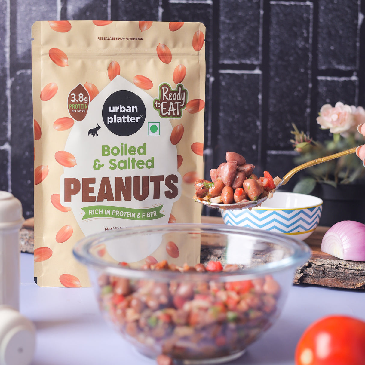 Urban Platter Boiled and Salted Peanuts, 300g (Ready-to-Eat | Nutritious & Protein Packed | Preservative Free  | Ideal for Chaats, Salads, Sancaking)