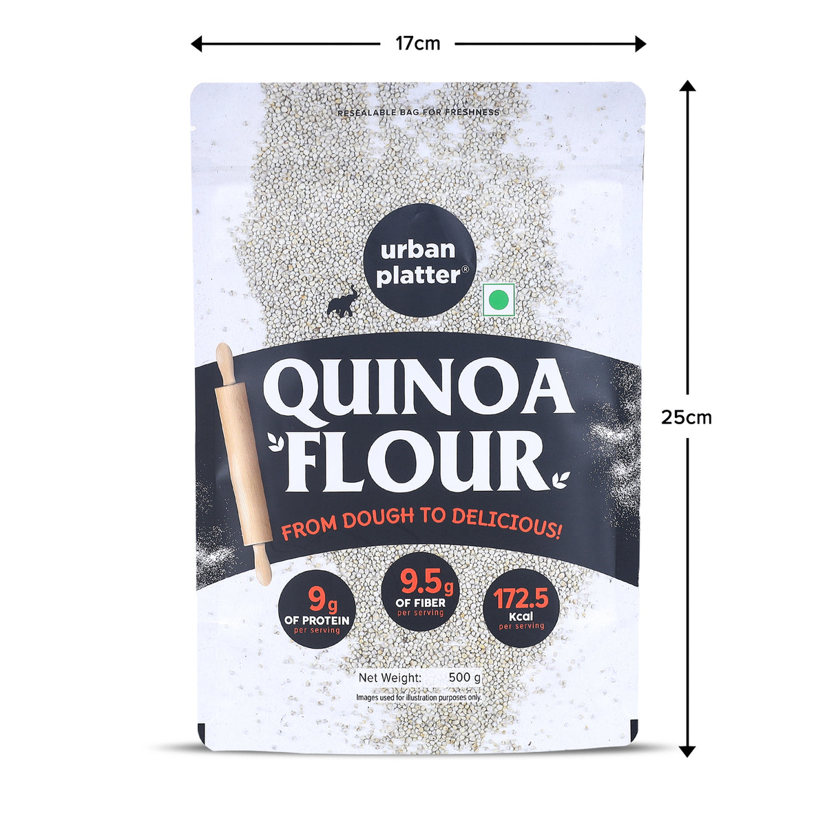 White Quinoa Flour, 500g (Naturally Gluten-Free | High in Protein & Fiber | Ideal for Baking)