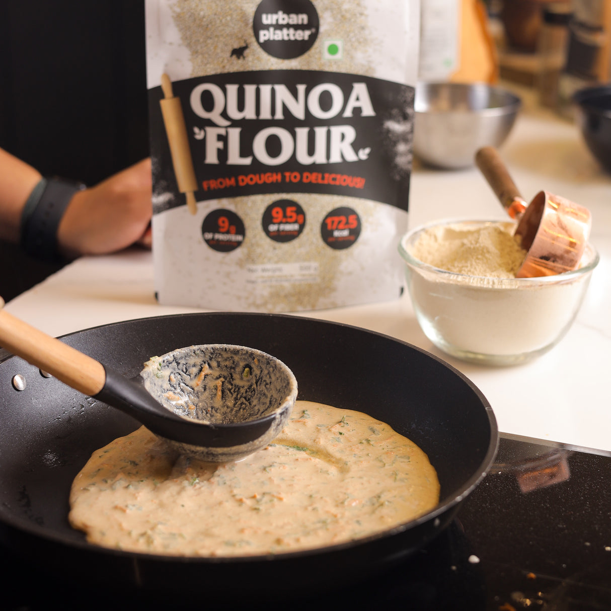 White Quinoa Flour, 500g (Naturally Gluten-Free | High in Protein & Fiber | Ideal for Baking)