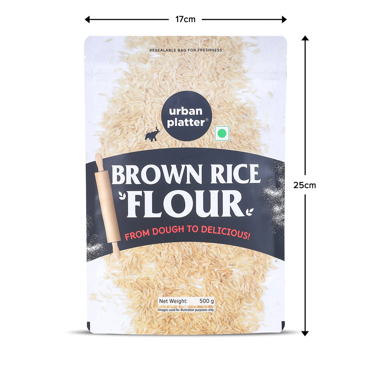 Urban Platter Brown Rice Flour, 500g (Gluten-free | Good Source of Fiber and Protein | Ideal for Baking)