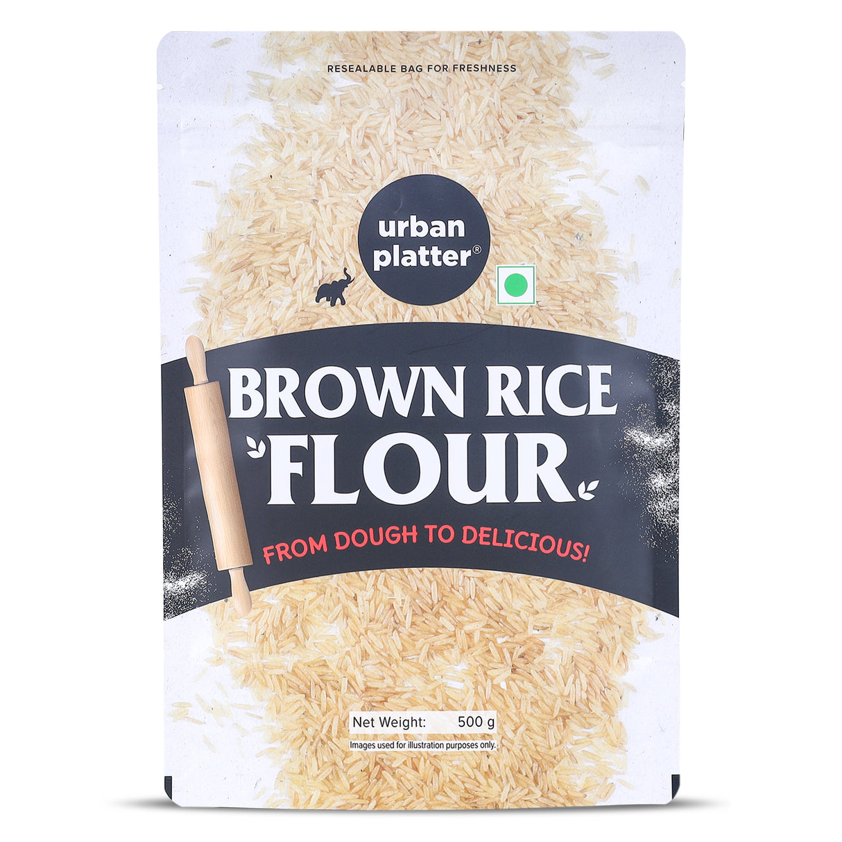 Brown Rice Flour, 500g (Gluten-free, Good Source of Fiber and Protein, Ideal for Baking)
