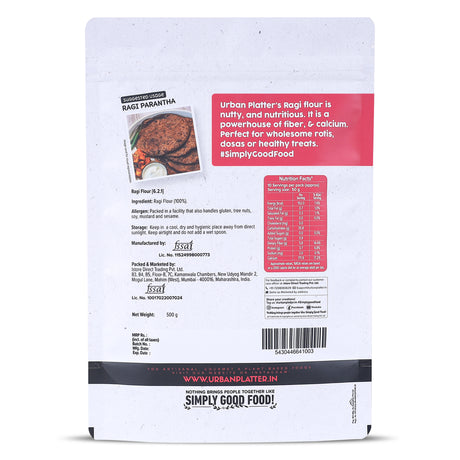 Urban Platter Ragi Flour, 500g (Nachni Atta | Finger Millet Flour | Ancient Supergrain | Good Source of Calcium, Iron and Fibre) - product image 2
