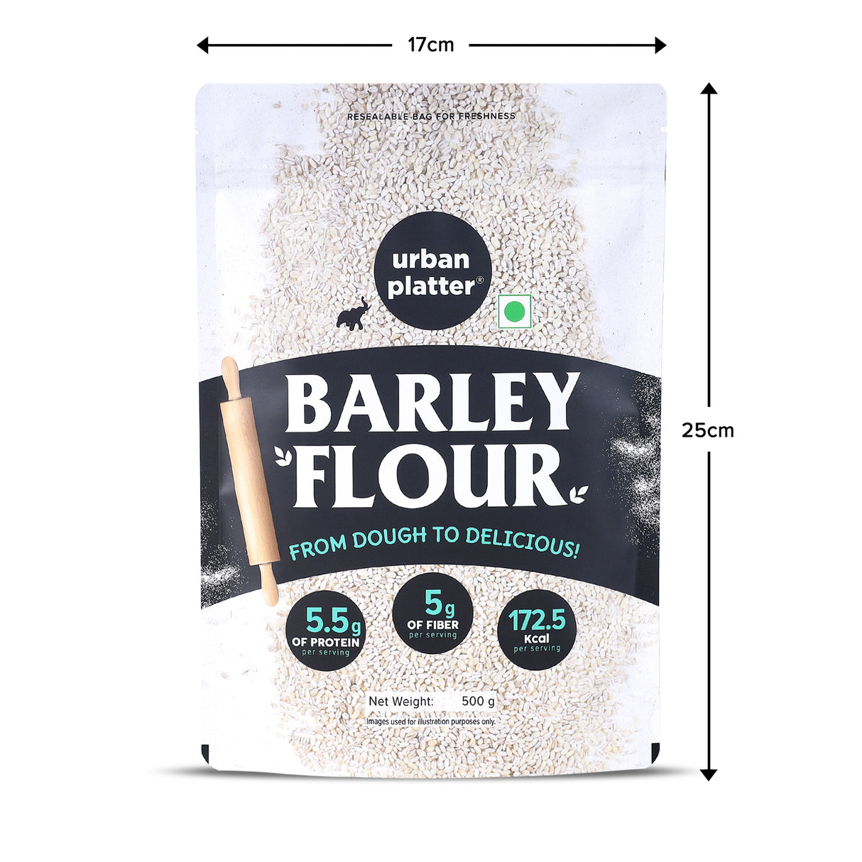 Barley Flour, 500g (Jau Aata | High in Fibre | Nutrient-Rich Pantry Staple)