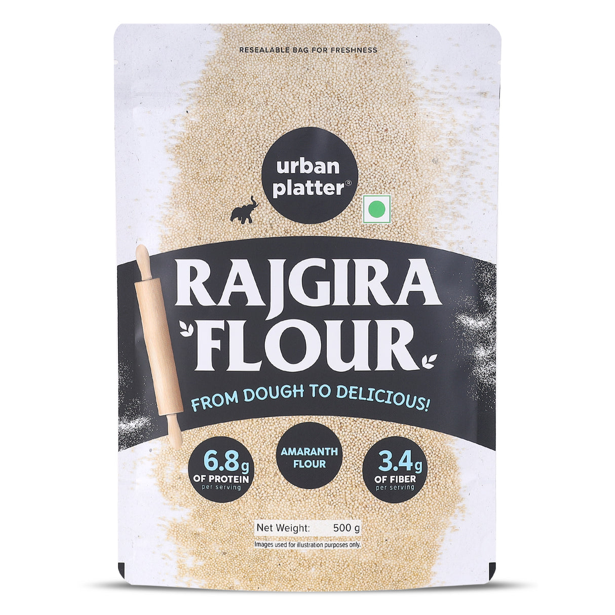 Urban Platter Rajgira Flour, 500g (Amaranth Flour | Ancient Supergrain | Good Source of Magnesium, Iron, Fiber)