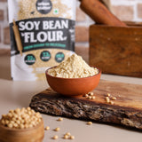 Soy Bean Flour, 500g (22g of Protein Per Serving, Good Source of Fiber, Ideal for Baking, Gluten-free and High Protein Recipes)