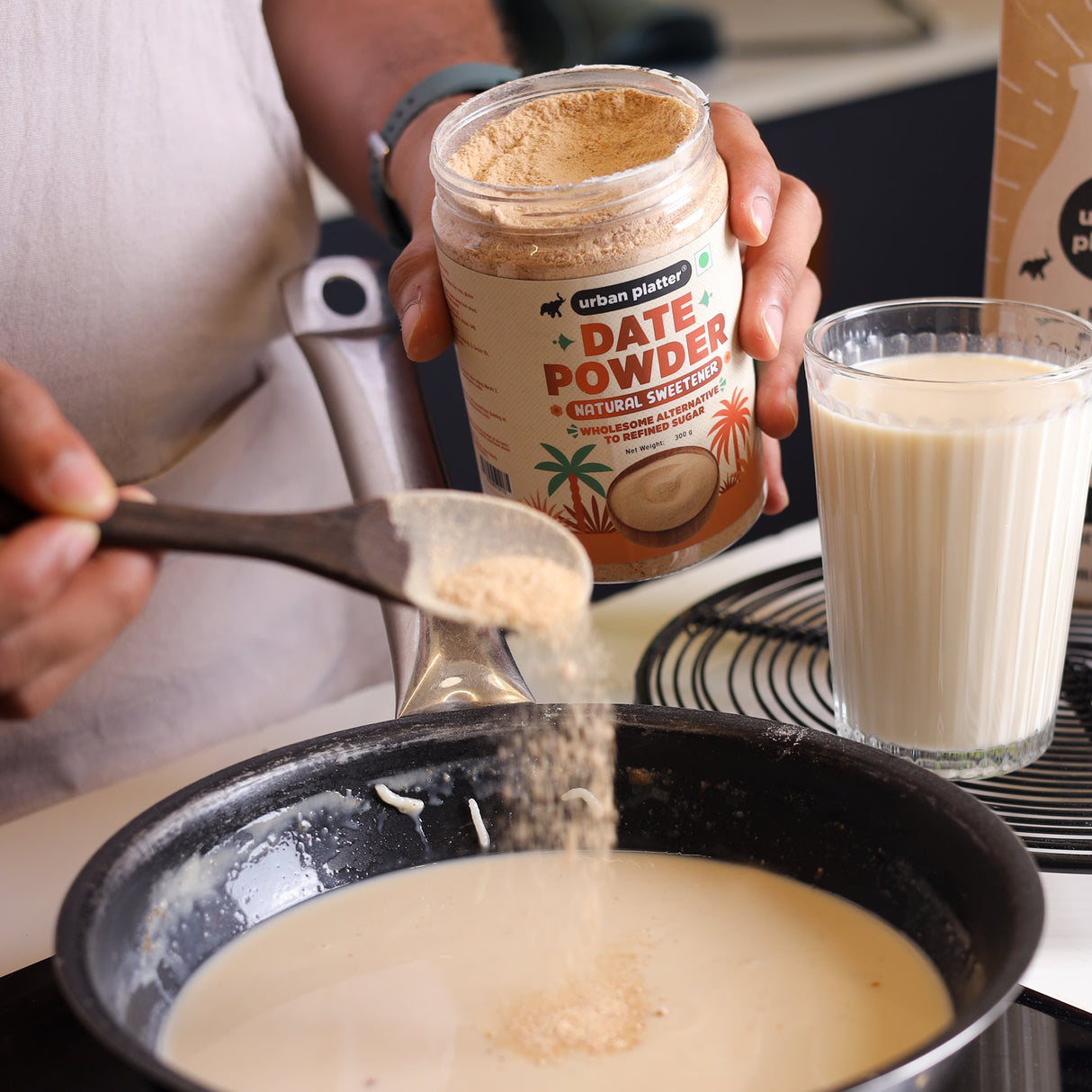 Urban Platter Dried Arabian Date Powder (Super-Fine Kharek Powder | Perfect Sweetener | Free-flowing | Date Sugar)