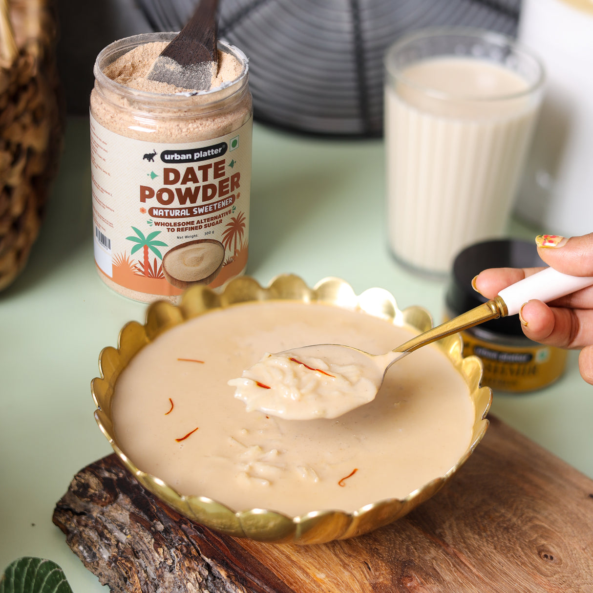 Urban Platter Dried Arabian Date Powder (Super-Fine Kharek Powder | Perfect Sweetener | Free-flowing | Date Sugar)