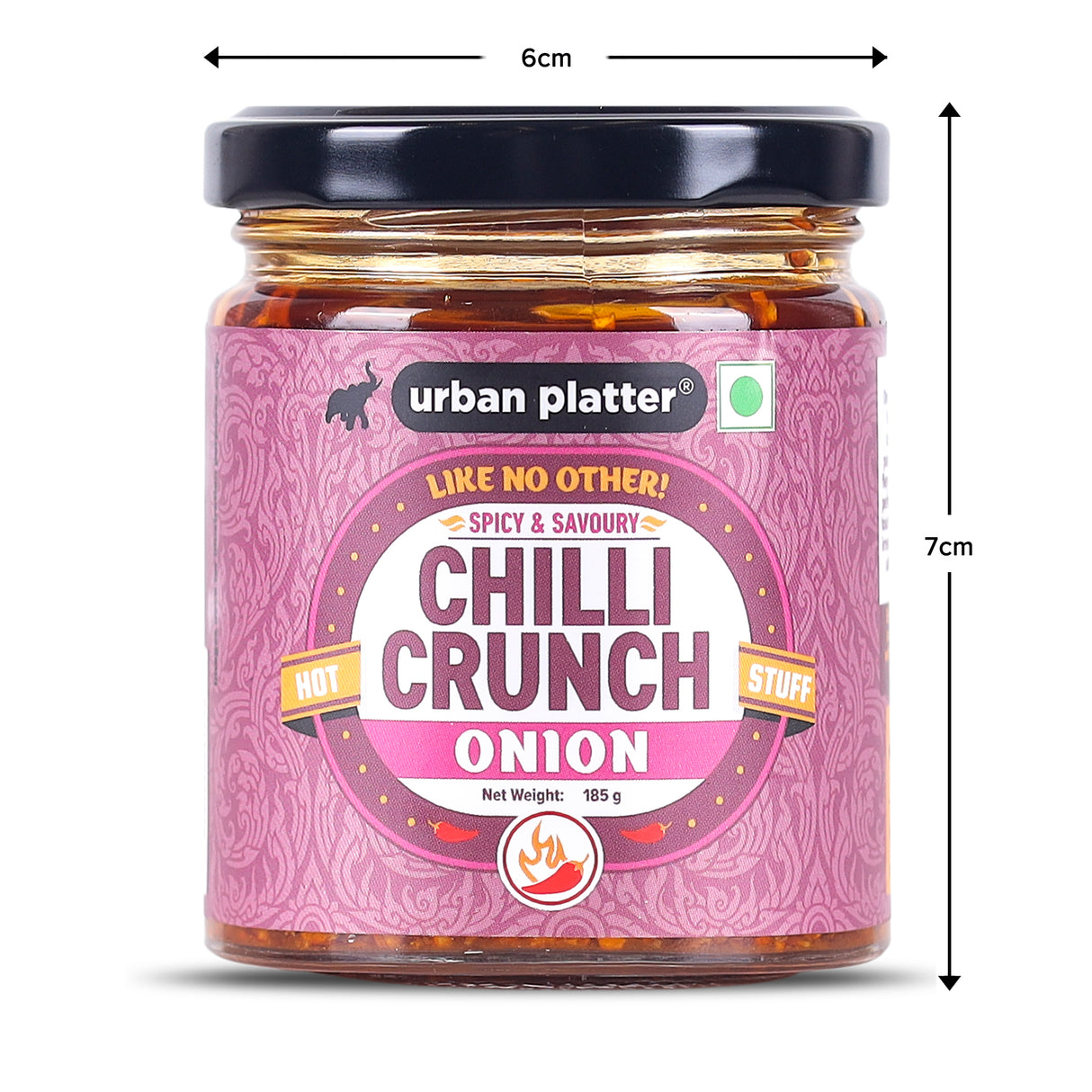 Onion Chilli Crunch, 180g (Spicy and Irresistibly Crunchy | Preservative-free | MSG-free)