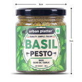 Urban Platter Basil Pesto, 185g (Plant Based | Preservative-free | Italian Inspired Pasta Sauce & Spread | Ready-to-Use)