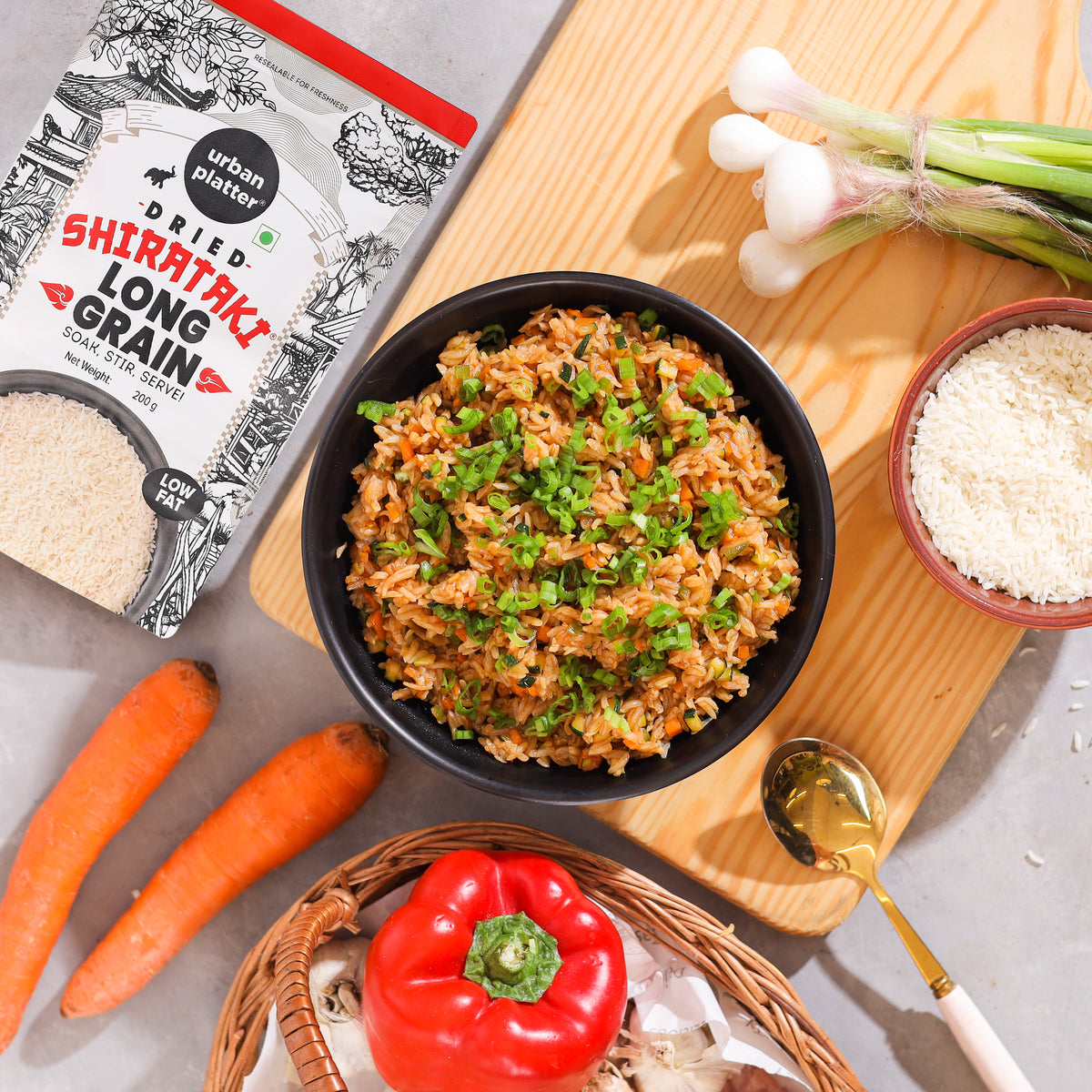 Dried Shirataki Rice, 200g ( Konjac-Based Rice Alternative | Quick Preparation |  For Fried Rice, Pulao & Rice Bowls)