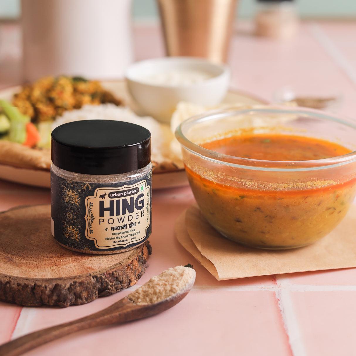 Urban Platter Hing Powder, 50g (Compounded Asafoetida Powder | Tempering Essential | Natural Digestive Aid |  Perfect for Daily Indian Cooking)