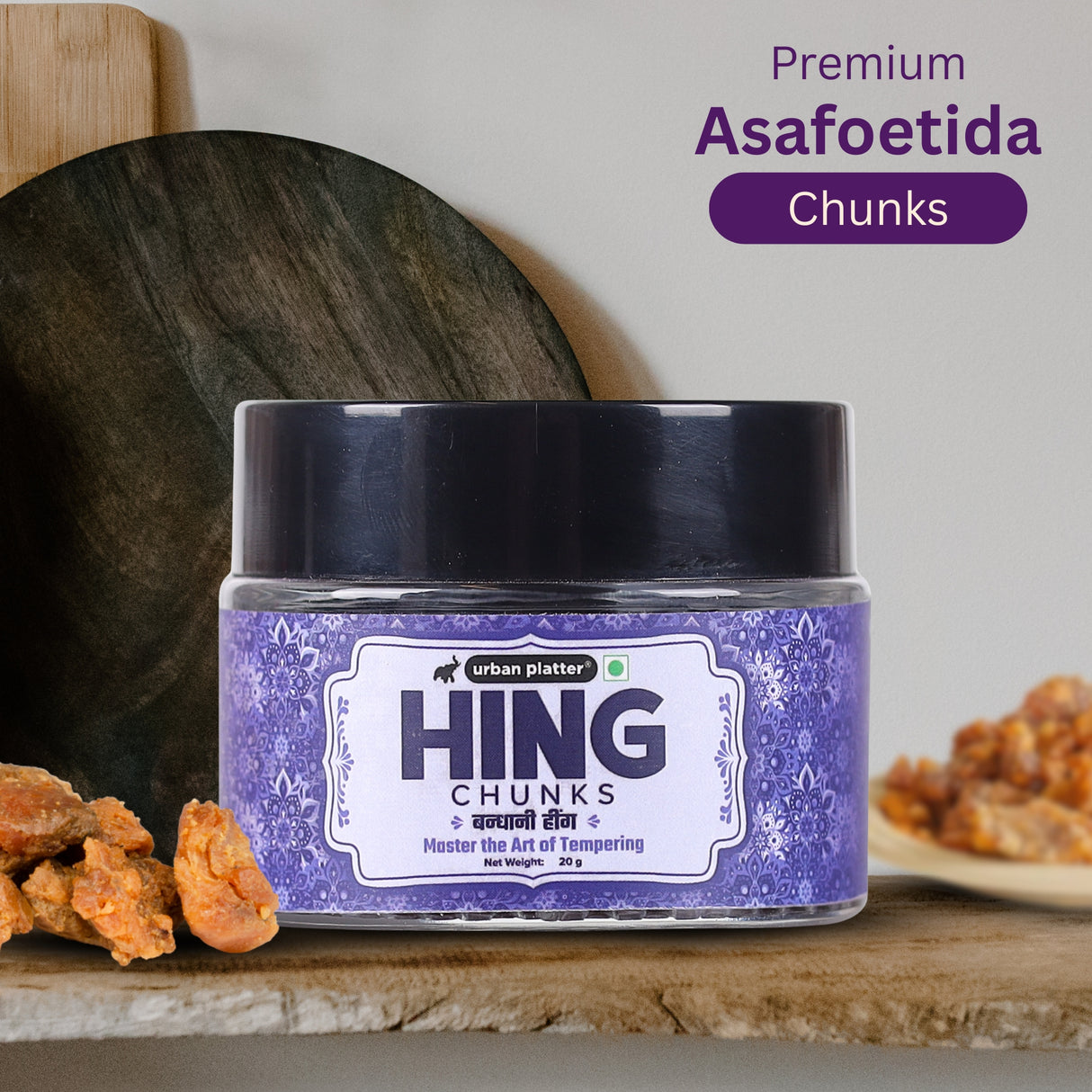 Urban Platter Hing Chunks, 20g (Pure Asafoetida | Tempering Essential | Natural Digestive Aid |  Perfect for Daily Indian Cooking)