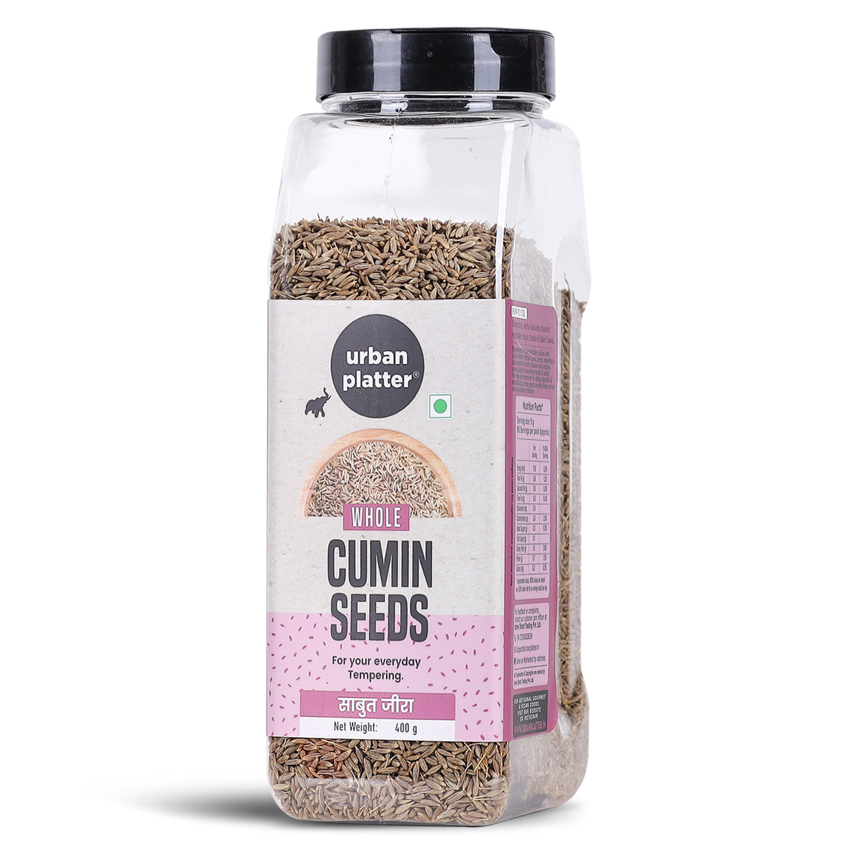 Urban Platter Whole Cumin seeds, 400g (Sabut Jeera | Whole spices | Everyday Use | Indian Khada Masala)