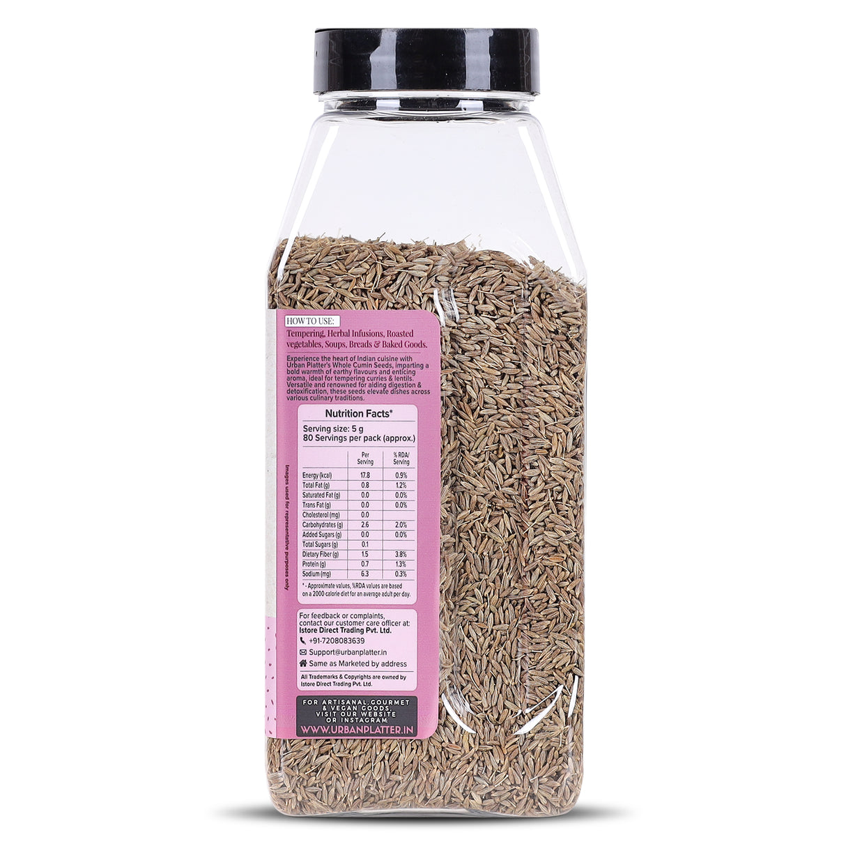 Urban Platter Whole Cumin seeds, 400g (Sabut Jeera | Whole spices | Everyday Use | Indian Khada Masala)