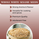 Urban Platter White Sesame (Safed Til) Seeds Shaker Jar, 600g
