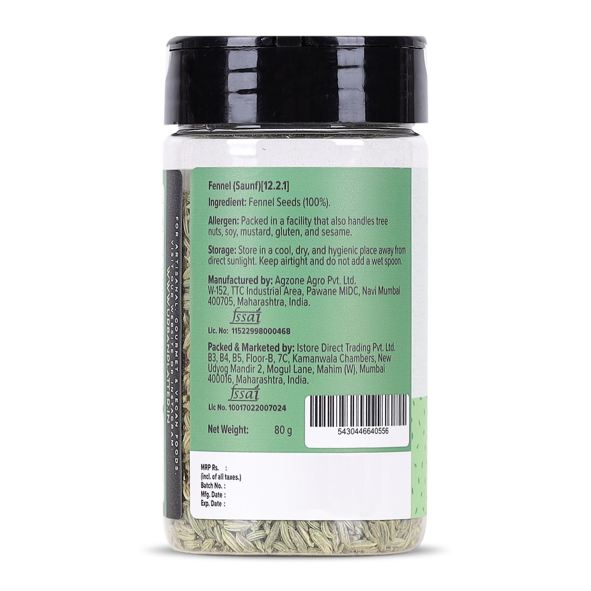 Urban Platter Raw Unroasted Fennel seeds, 80g (Saunf | Natural Coolant | Variyali | Post-Meal Digestive)