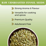 Urban Platter Raw Unroasted Fennel seeds, 80g (Saunf | Natural Coolant | Variyali | Post-Meal Digestive)
