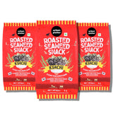 Urban Platter Roasted Seaweed Snack - Kimchi, 5g (Pack of 3, Ready to eat snack | Crispy Umami Nori Chips | Spicy Kimchi Flavour)