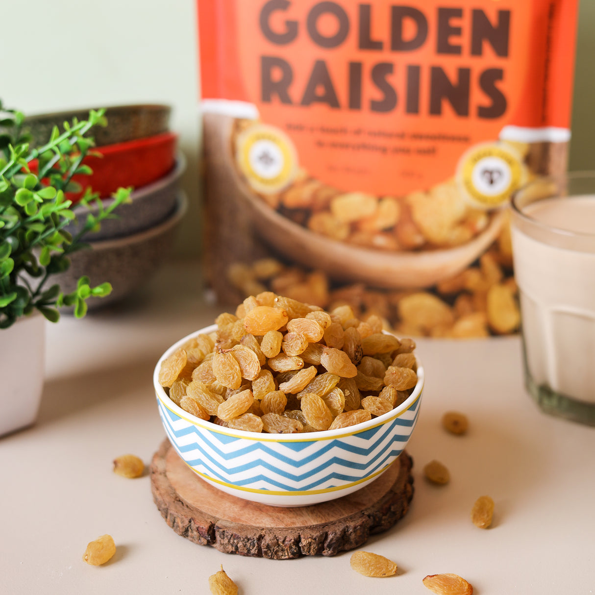 Urban Platter Indian Golden Raisins, 250g (Sweet & Chewy | Sun-Dried & Naturally Golden | Perfect for Desserts & Festive Cooking)