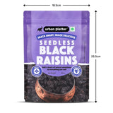 Urban Platter Seedless Black Raisins, 500g (Garnish or Add to Fruit Salads, Oatmeals, Mueslis, Trail Mixes, Ice creams, Baked Goods, Kheer & Ladoos)