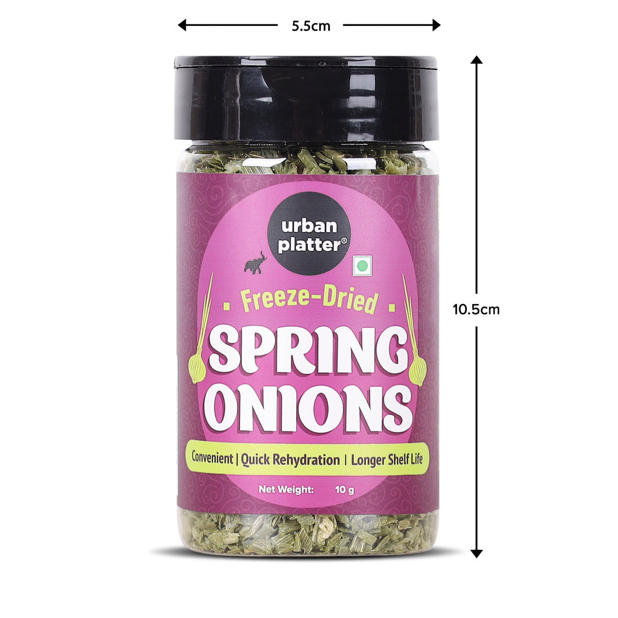 Urban Platter Freeze-Dried Spring Onions, 10g (Fresh & Crisp Flavour | Convenient Garnish & Seasoning | Ideal for Noodles, Salads & Asian Cooking)