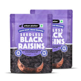 Urban Platter Seedless Black Raisins, (Garnish or Add to Fruit Salads, Oatmeals, Mueslis, Trail Mixes, Ice creams, Baked Goods, Kheer & Ladoos)