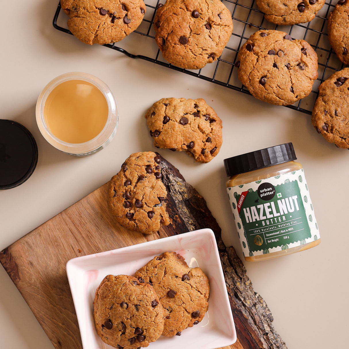 Urban Platter Hazelnut Butter (With Skin), 250g (Bold & Nutty Flavour | Single Ingredient | Keto-friendly | Unblanched Paste)