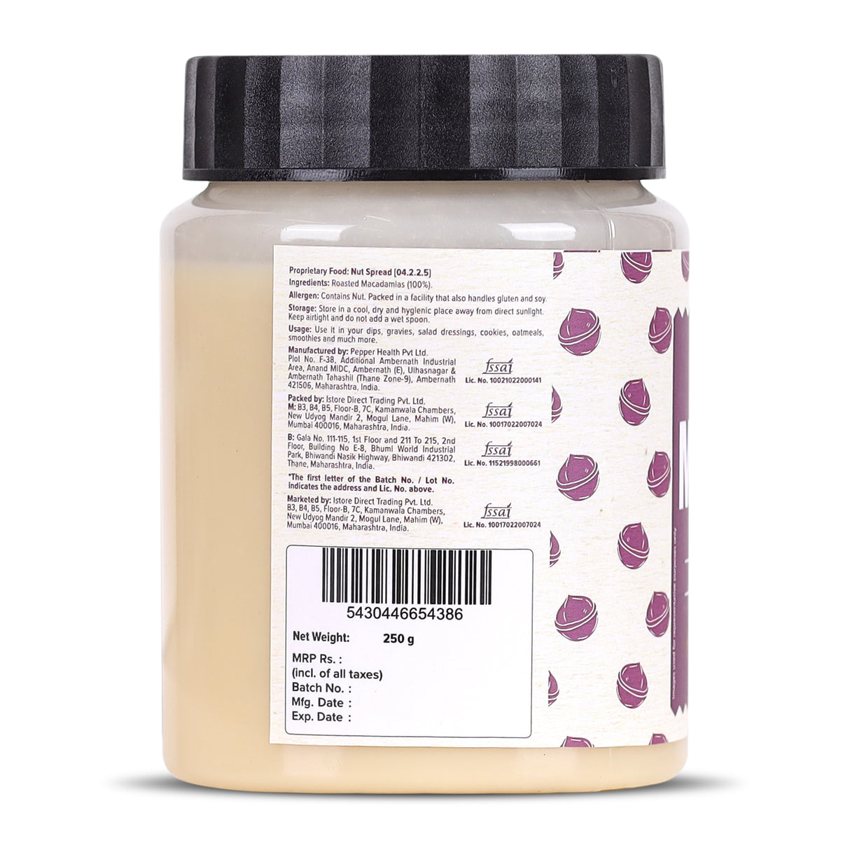 Urban Platter Macadamia Butter, 250g (Delicate Creamy Spread | Single Ingredient | Keto-Friendly)