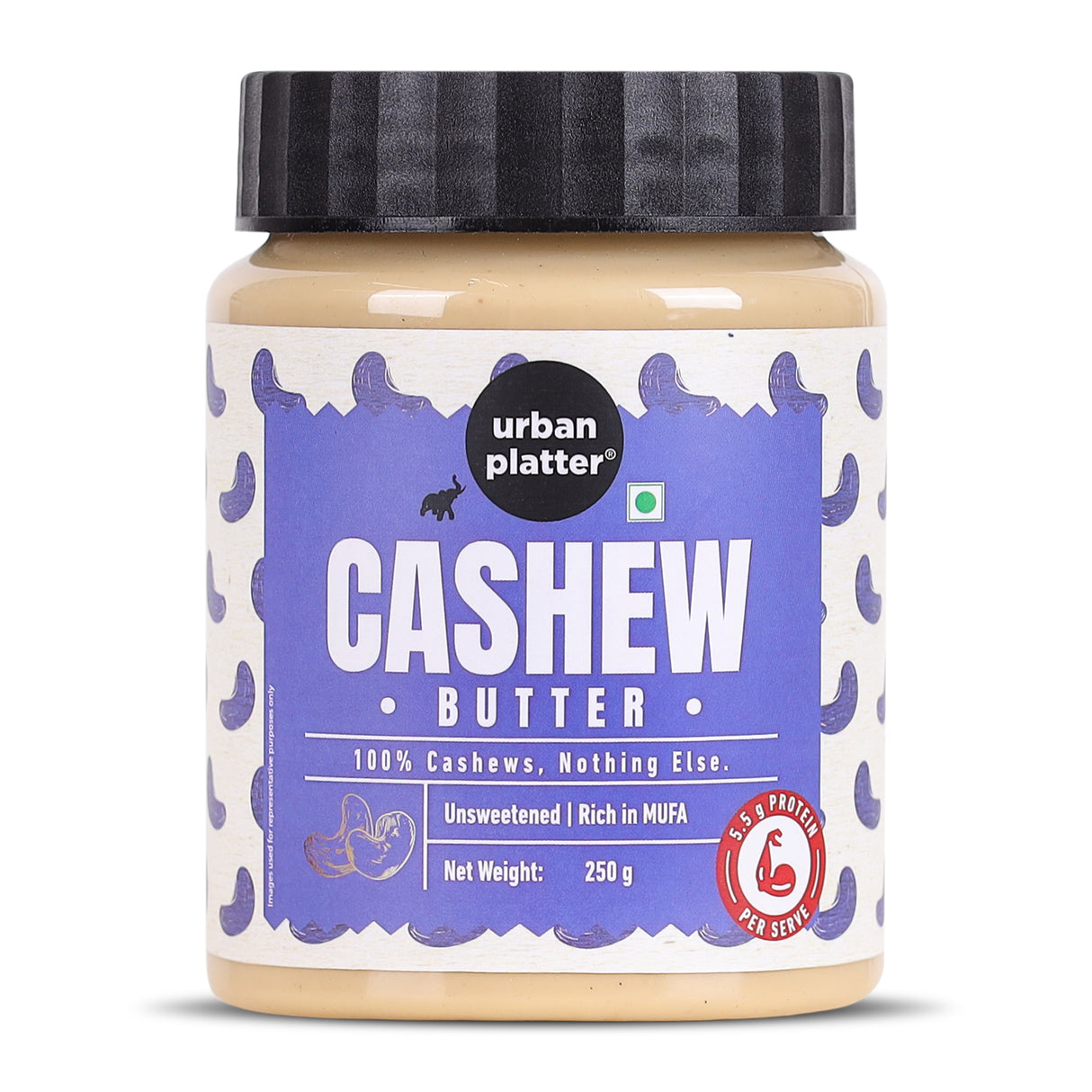 Urban Platter Cashew Butter, 250g (Rich & Creamy | Single Ingredient | Keto-Friendly)