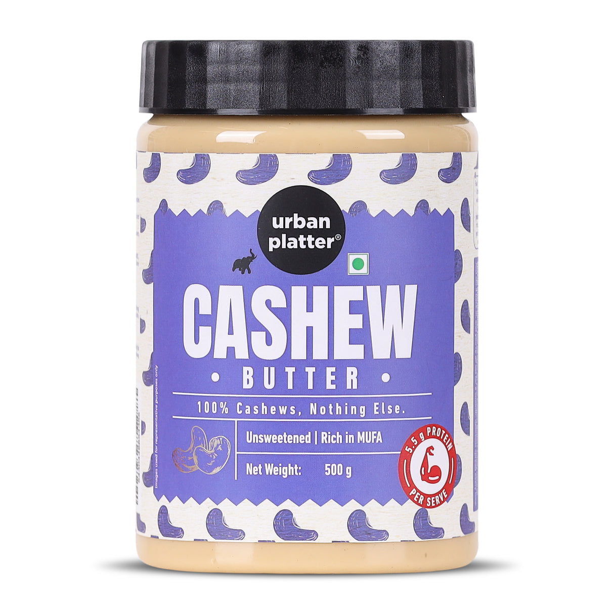 Urban Platter Cashew Butter, 500g (Rich & Creamy | Single Ingredient | Keto-Friendly)