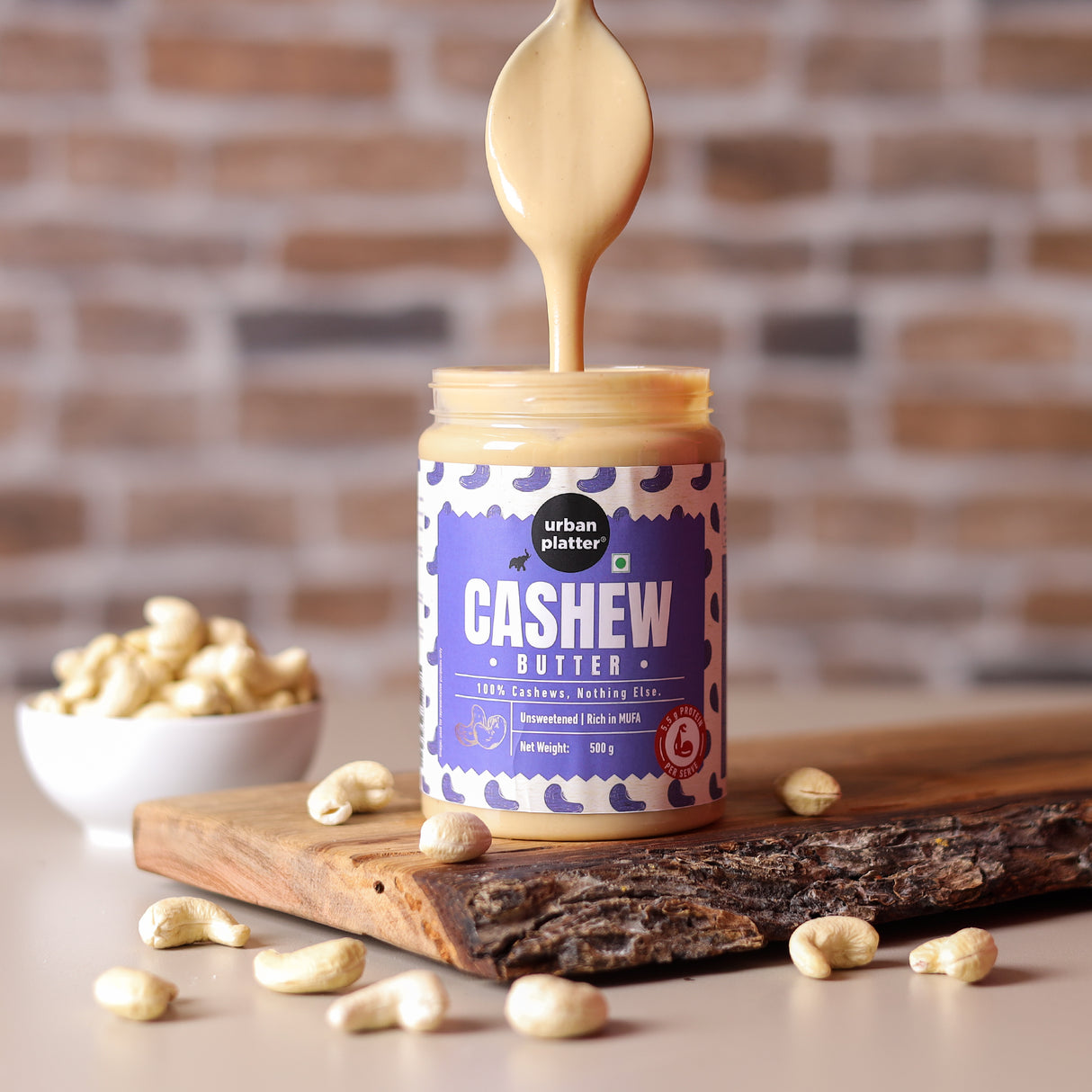Urban Platter Cashew Butter, 500g (Rich & Creamy | Single Ingredient | Keto-Friendly)