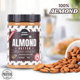 Urban Platter Almond Butter (With Skin), 500g (Bold Nutty Flavour | Single Ingredient | Keto-Friendly | Unblanched Paste)