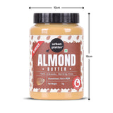 Urban Platter Almond Butter (Without Skin), 1Kg (Nutty Flavour | Single Ingredient | Keto-Friendly | Blanched Paste)