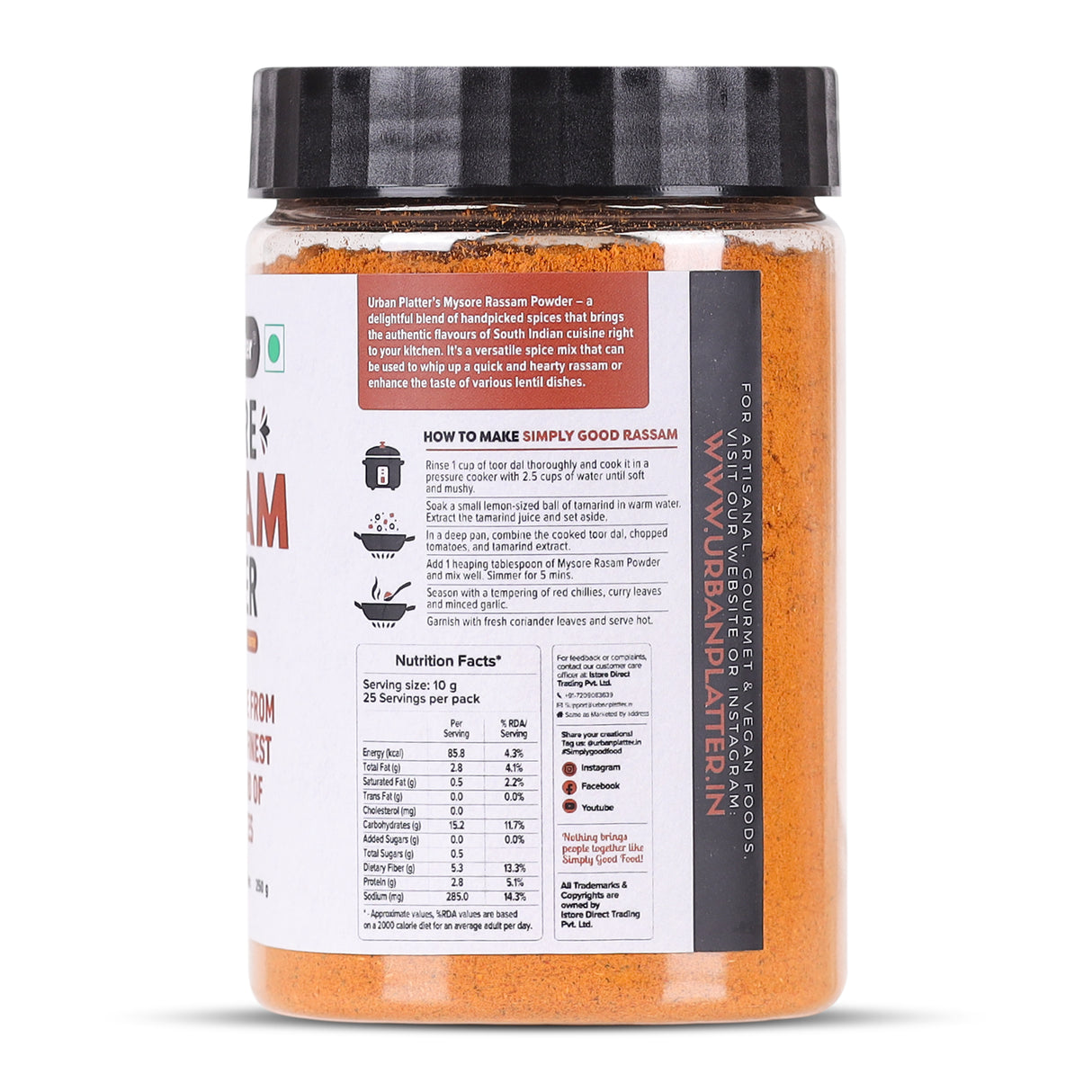 Urban Platter Mysore Rassam Powder, 250g [All Natural & Traditional Rasam Recipe]