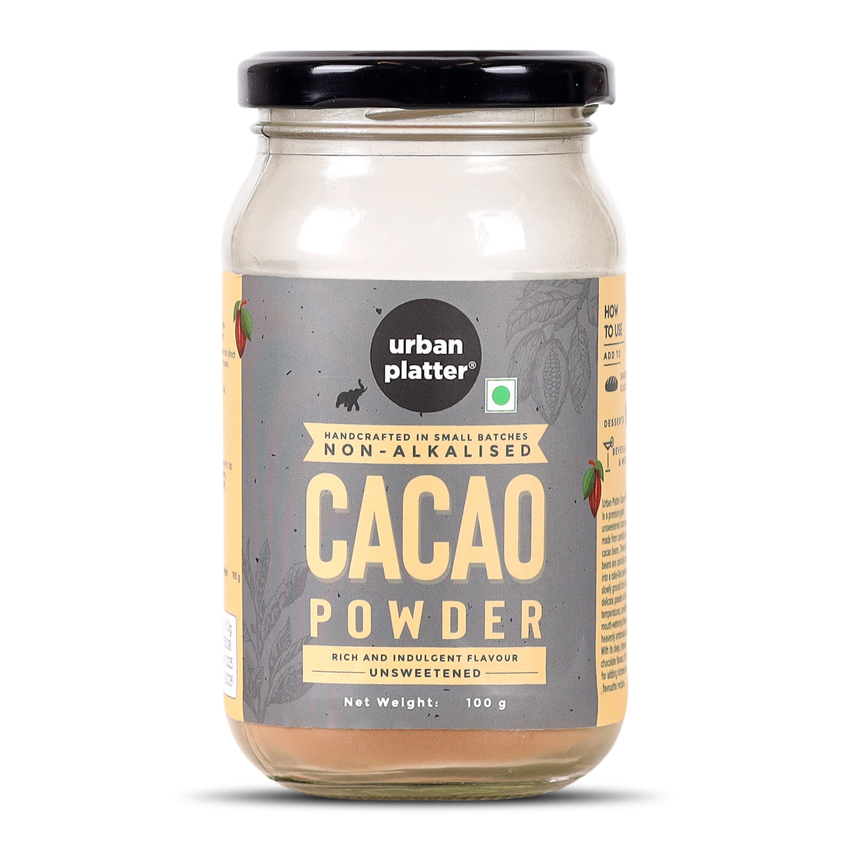 Urban Platter Non-Alkalized Cacao Powder, 100g