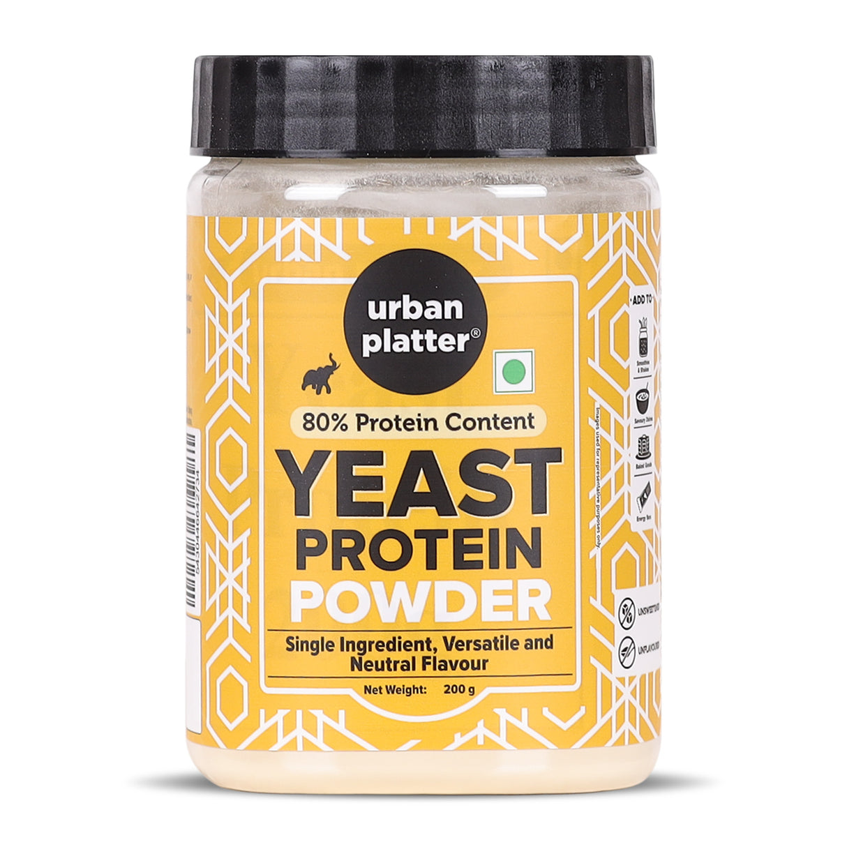 Urban Platter Yeast Protein Powder, 200g (Clean Plant Protein from Yeast | Complete Amino Acid Profile | Perfect for Shakes, Smoothies & Recipes)