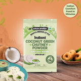 Urban Platter South Indian Style Instant Coconut Green Chutney Powder, 15g (Instant Dry Chutney Mix | Jain-friendly | Just Add Water | Perfect for Idli, Dosa and Snacks)