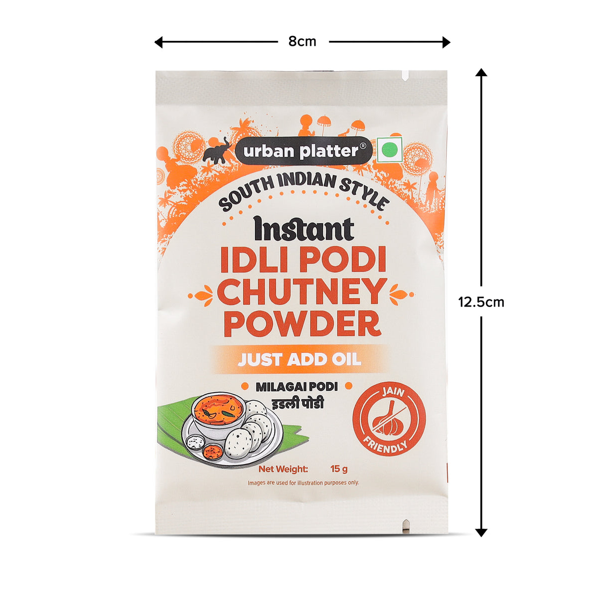 Urban Platter South Indian Style Instant Idli Chutney Powder, 15g (Milagai Podi | South Indian Gunpowder | Ready-to-Use | Perfect for Idli, Dosa and Rice)