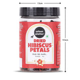 Urban Platter Dried Hibiscus Petals, 50g (Tart & Floral | Naturally Containing Antioxidants | Perfect for Infusions, Teas, Tisanes and Coolers | Caffeine-Free and Preservative-Free)
