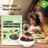 Urban Platter Roasted Korean Seaweed Flakes (Gim Jaban), Classic Sea Salt, 40g (Crispy, Crunchy Snack, Ultimate Umami Experience)