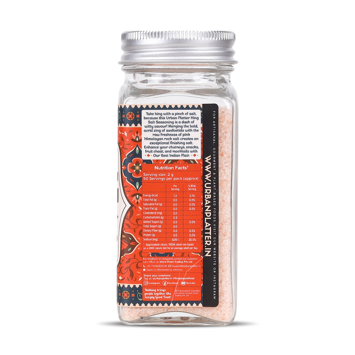 Hing Salt Seasoning, 100g (Finishing Salt | Perfect for Tempering & Topping | Ideal for Fruit Chaats, Pickling and Indian-inspired Mocktails)