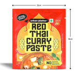 Urban Platter Red Thai Curry Paste, 50g (Plant-Based | Medium Spicy | Serves 2-3 | Free from Preservatives, Colours, Flavours)