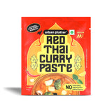 Urban Platter Red Thai Curry Paste, 50g (Plant-Based | Medium Spicy | Serves 2-3 | Free from Preservatives, Colours, Flavours)
