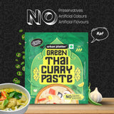 Urban Platter Green Thai Curry Paste, 50g (Plant-Based | Mildly Spicy | Serves 2-3 | Free from Preservatives, Colours, Flavours)