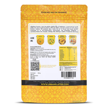 ⁠Urban Platter Lakadong Turmeric, 500g (High-Curcumin | Sourced from Meghalaya)