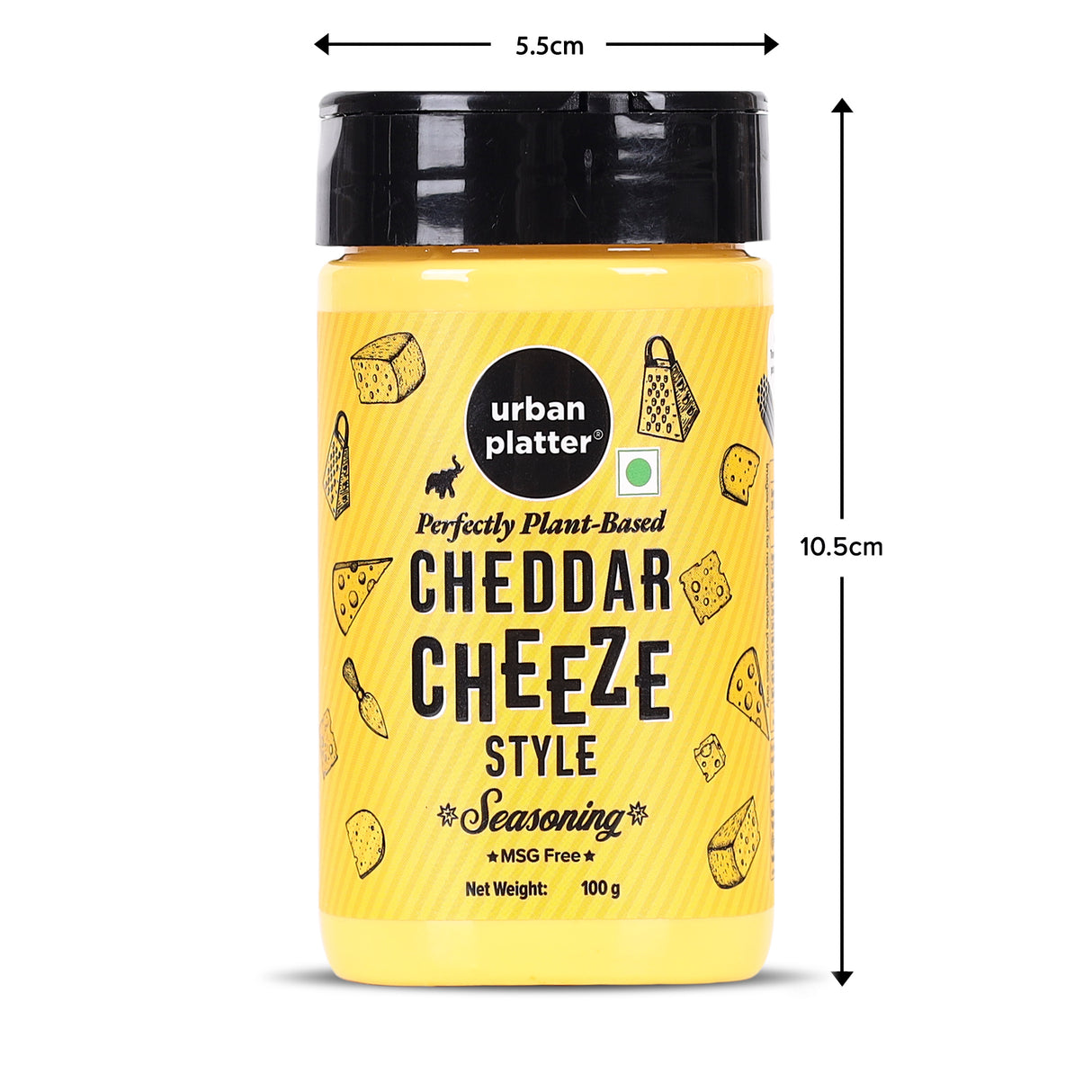 Urban Platter Cheddar Cheese Style Seasoning, 100g (Perfectly Plant-based | Ideal for Pop Corn, Fries, Pasta, and more)